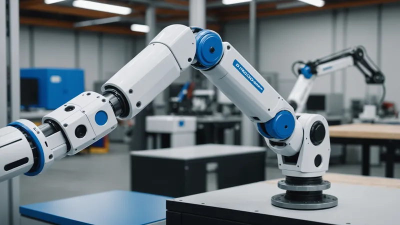 Universal Robots UR5 arm connected to VLA edge compute module